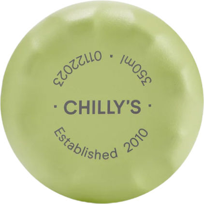 Chilly's Original Ανακυκλώσιμο Μπουκάλι Θερμός Ανοξείδωτο / Πλαστικό BPA Free 350ml Lime με Καλαμάκι