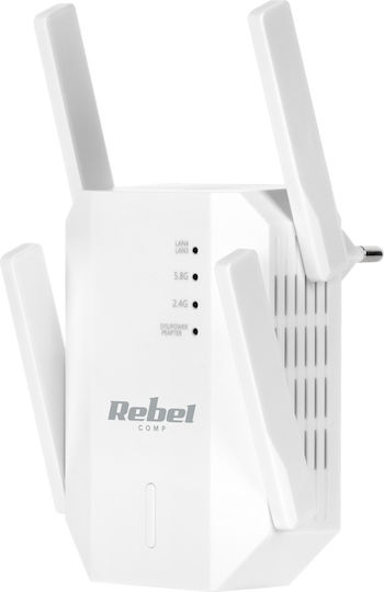 Rebel KOM1031 WiFi Extender Dual Band (2.4 & 5GHz) 1167Mbps with 2 Ethernet Ports