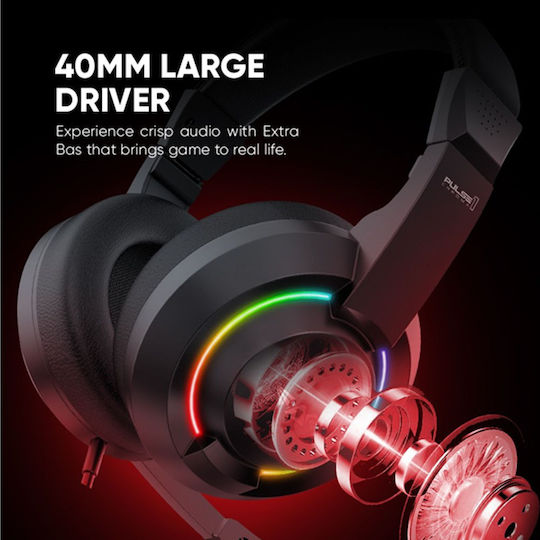 Armaggeddon Pulse 1 Chroma Over Ear Gaming Headset με σύνδεση USB