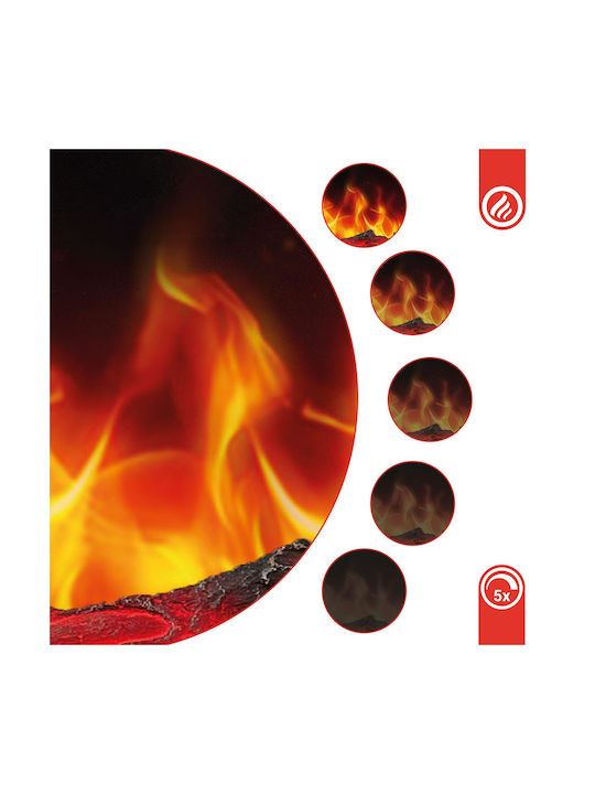 Insert Luca 23 Wall Mounted Electric Fireplace 1800W 58.5x45cm Black