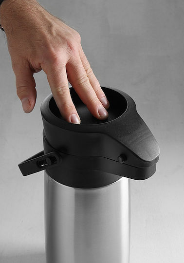Hendi Air Pot Container with Faucet Thermos Bottle Stainless Steel 2.2lt Silver