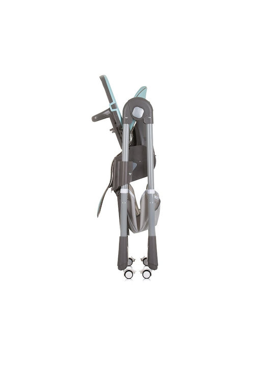 Chipolino First Spoon Foldable Highchair with Metal Frame & Leatherette Seat Teal