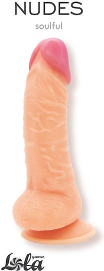 Realistisches Dildo mit Hoden und Saugnapf Fleisch 19cm