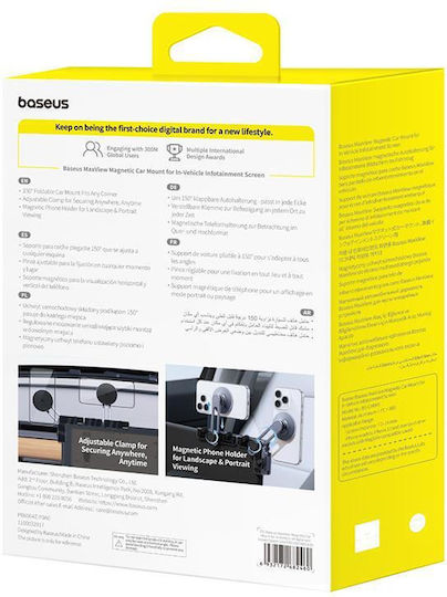 Baseus Car Mobile Mount with Magnet Grey