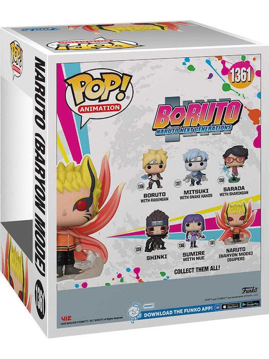 Funko Pop! Animation: Naruto: Boruto - Naruto Baryon Mode 1261 Supersized 10"​ (25cm)