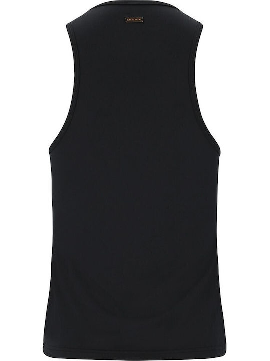Damen Bluse Ärmellos Black