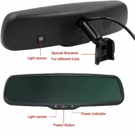 Σετ Καθρέπτης με Κάμερα DVR Αυτοκινήτου με Οθόνη 4.3" & Κάμερα Οπισθοπορείας