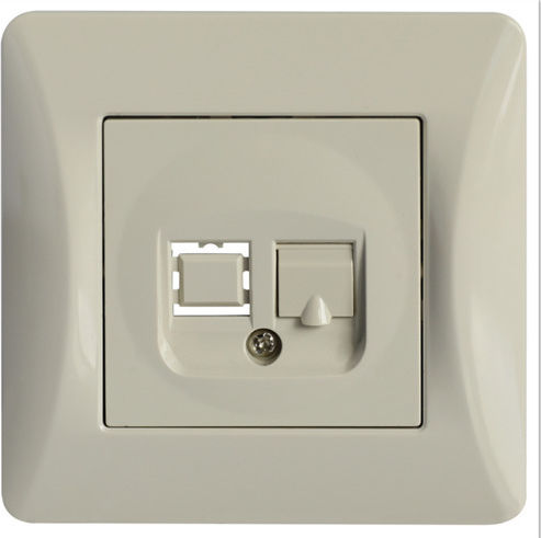 Lineme Single Network Socket RJ45 Cat6 Beige 50-00118-30