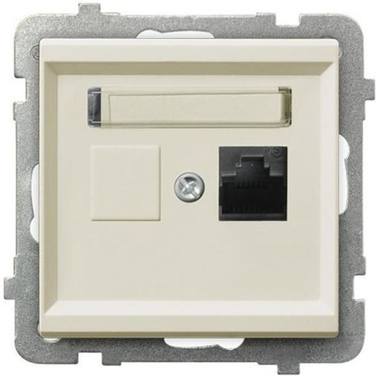 Ospel Priză De Rețea RJ45 Fără Cadru În Culoare Bej GPK-1R/K/M/27