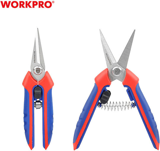 WorkPro Ψαλίδι Τρύγου Μήκους 16cm με Μέγιστη Διάμετρο Κοπής 12mm