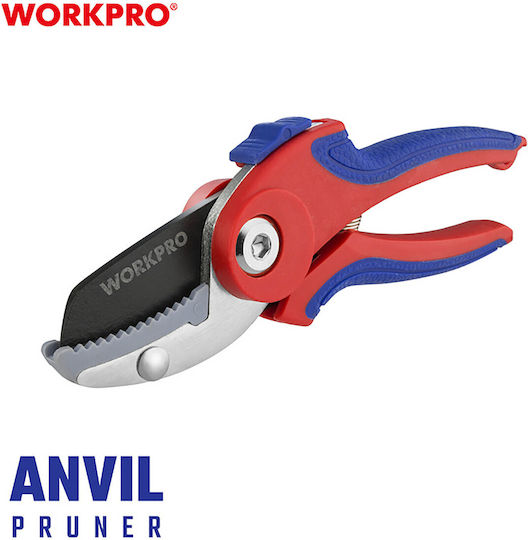 WorkPro Ψαλίδι Κλαδέματος Τύπου Αμόνι Μήκους 18cm με Μέγιστη Διάμετρο Κοπής 10mm