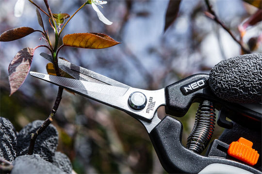 Neo Tools Ψαλίδι Τρύγου Μήκους 18.5cm με Μέγιστη Διάμετρο Κοπής 6mm