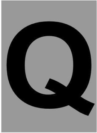Ergo "Q" Πινακίδα με Γράμμα Q σε Μαύρο Χρώμα 4cm 572410.0079