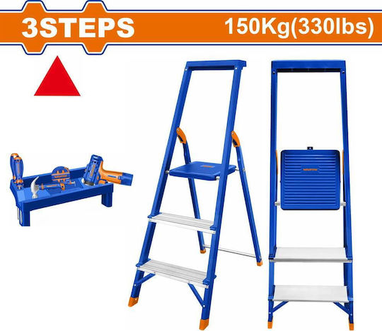 Wadfow Leiter Aluminium mit 3 Stufen