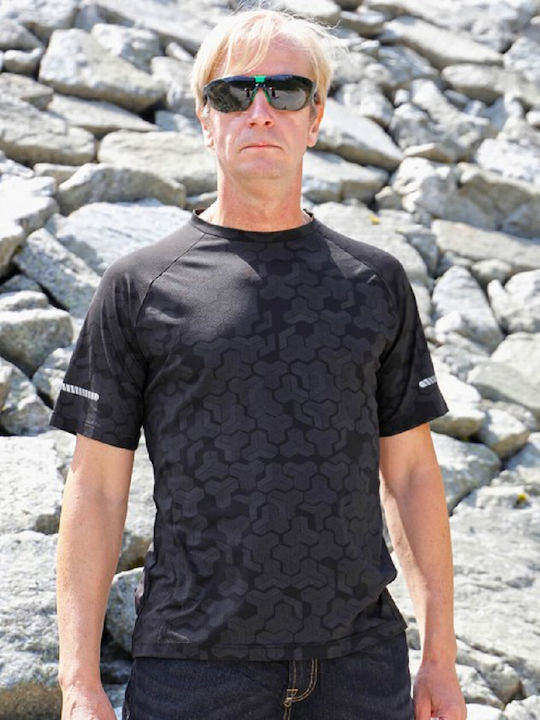 Stenso T-Shirt Εργασίας Γκρι με Ανακλαστικές Ταινίες