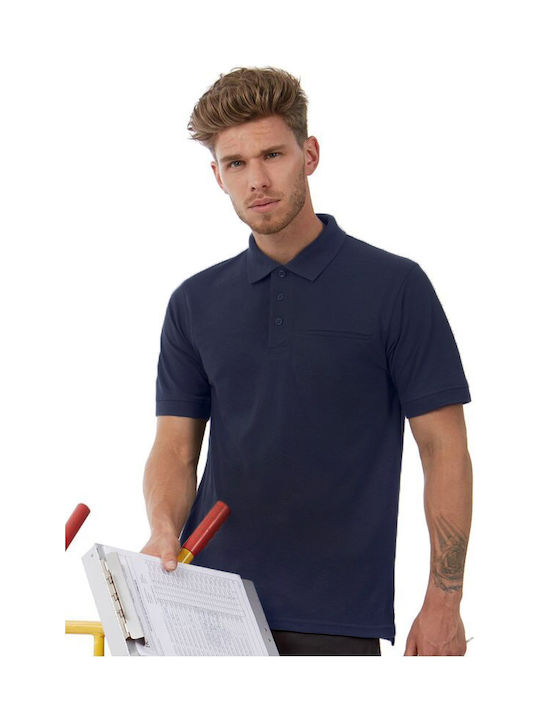 B&C Energy Pro Herren Kurzärmelig Polo-Arbeitshemd Marineblau B&C Energy Pro Herren Kurzärmelig Polo-Arbeitshemd Marineblau