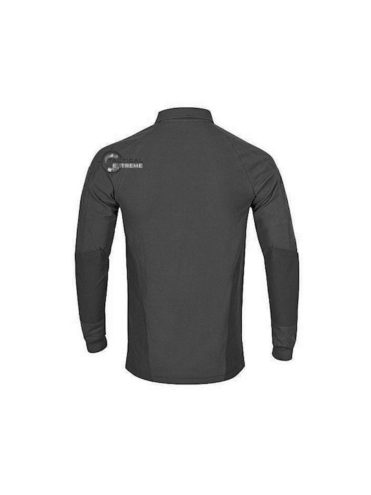 Helikon Tex Range Ανδρική Μακρυμάνικη Μπλούζα Εργασίας Polo Μαύρη