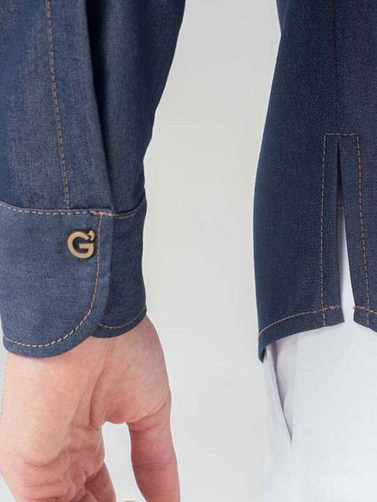Giblor's Long Sleeve Work Shirt Blue