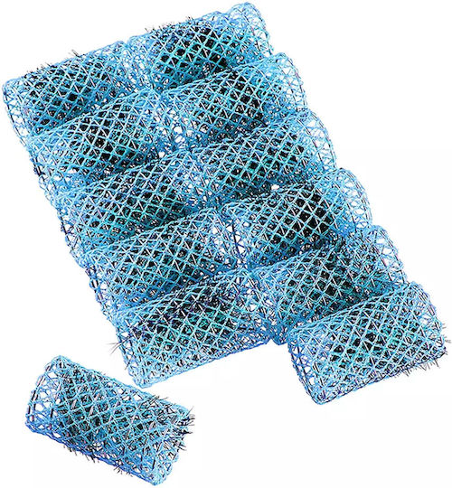 Niobe Professional Lockenwickler Drahtgitter-Roller 36mm in Blau Farbe 12Stück