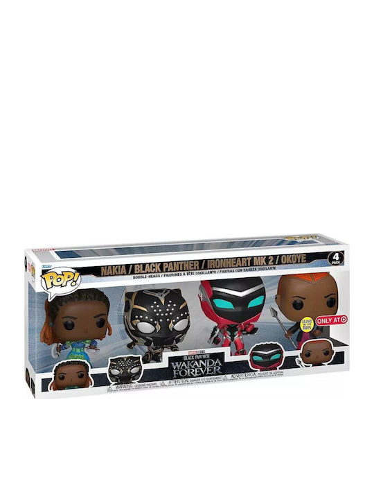 Funko Pop! Marvel: Nakia / Black Panther / Ironheart MK2 & Okoye 4-Pack Bobble-Head & Glows in the Dark Special Edition 2τμχ