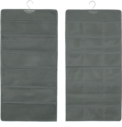 Organizer Plastic Hanging Storage Case for Underwear in Gray Color 40x80cm 1pcs
