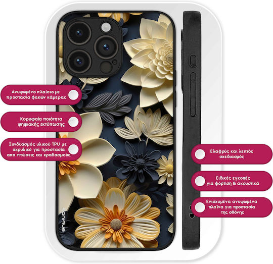 Sonique 3D Flower Series Case for Motorola Moto G85 5G Ecru