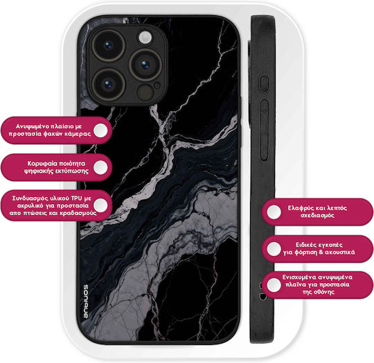 Калъф Sonique Marble Series за Motorola Moto G85 5G Черен 02
