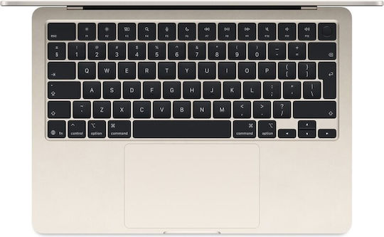 Apple MacBook Air 13.6" IPS Retina Display (M4-10-Core/16GB/256GB SSD/8-Core GPU) with 30W Charger Starlight (GR Keyboard)