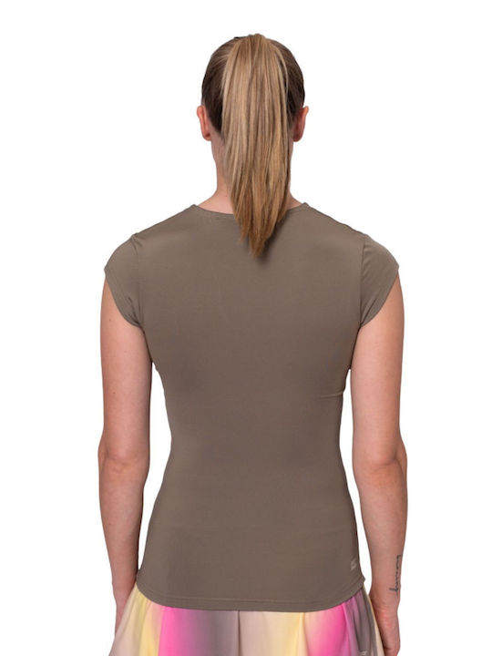 Bidi Badu W1620033 LBW Women's Brown Tennis Top