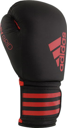 adidas Hybrid Mănuși de Box din Piele Sintetică pentru Competiție Negre