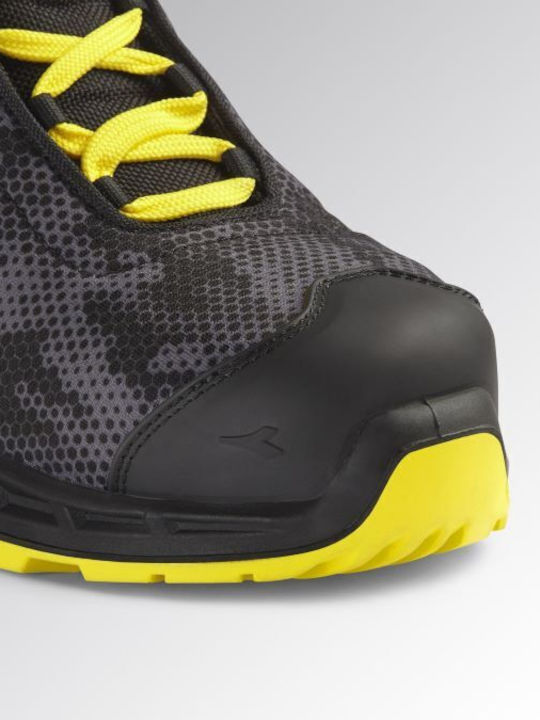 Utility Diadora Αδιάβροχο Μποτάκι Ασφαλείας Μαύρο Γκρί Shark Stable Impact Mid S3s Fo Sr Sc Esd En Iso 20345:2022 181157