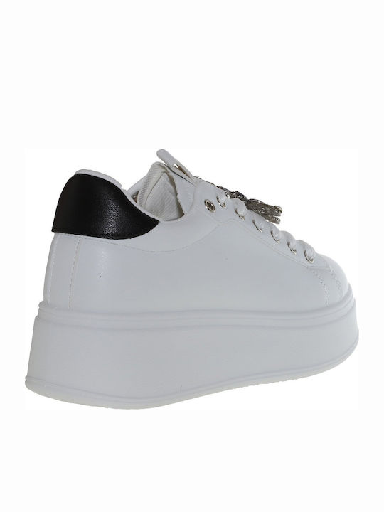 Γυναικεία Flatforms Sneakers Λευκά