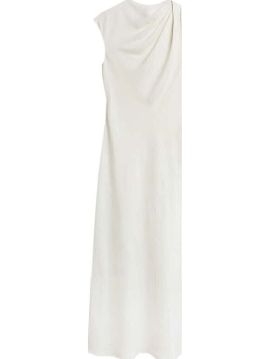 Maxi Dress for Wedding Christening Drape Ivory