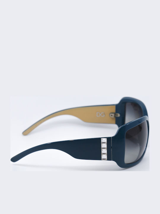 Dolce & Gabbana Women's Sunglasses with Blue Plastic Frame and Gray Gradient Lens DG8108G 65