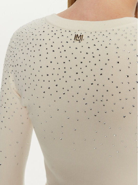 Damen Langarm Pullover Ecru