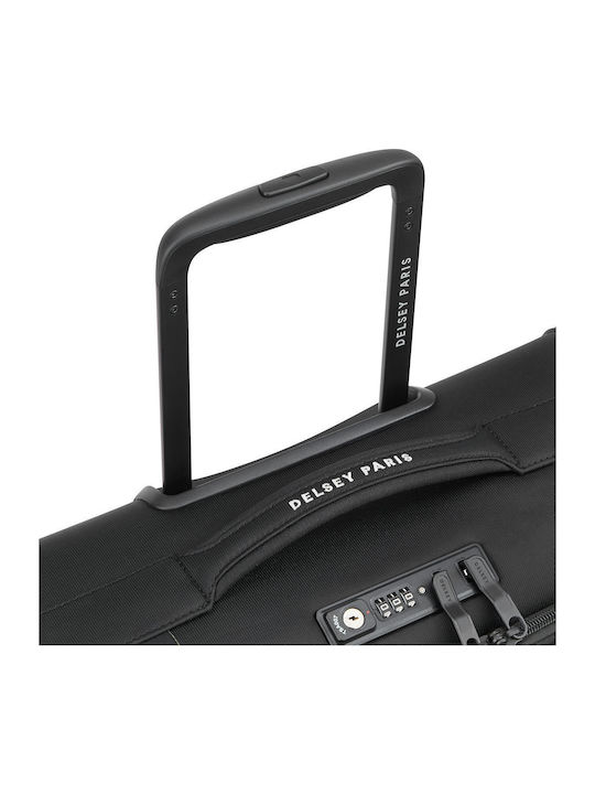Delsey Brochant Cabin Hard Suitcase Black with 4 Wheels Height 55cm