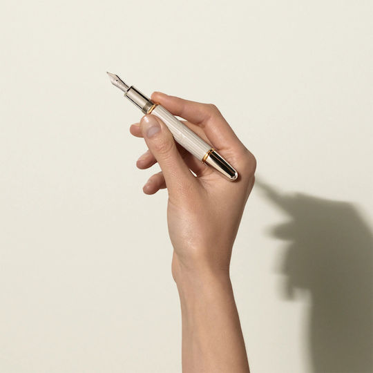 MontBlanc Πένα Γραφής Μπεζ με Μπλε Μελάνι