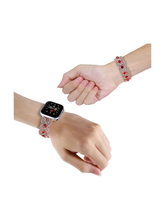 Μεταλλικό Μπρασελέ Ροζ Χρυσό 46mm
