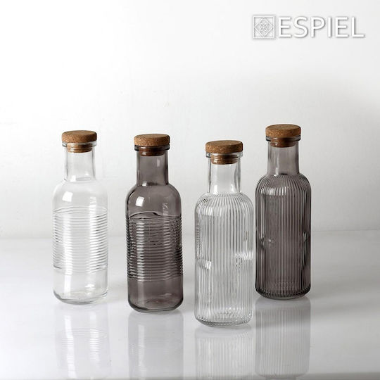 Espiel Flasche Wasser Glas mit Korken Gray 1000ml Espiel Flasche Wasser Glas mit Korken Gray 1000ml