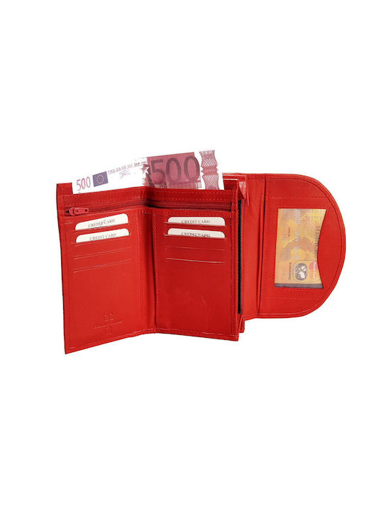 Large Leather Women's Wallet Classic with RFID Red