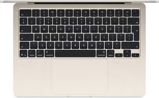 Apple MacBook Air 15.3" IPS Retina Display (M4-10-Core/16GB/512GB SSD/10-Core GPU) με Φορτιστή 35W (Dual Port) Starlight (GR Keyboard)