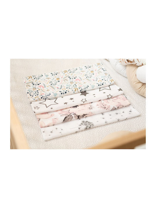 Sensillo Musselin-Kuscheldecken Rosa 35x35cm. 4Stück