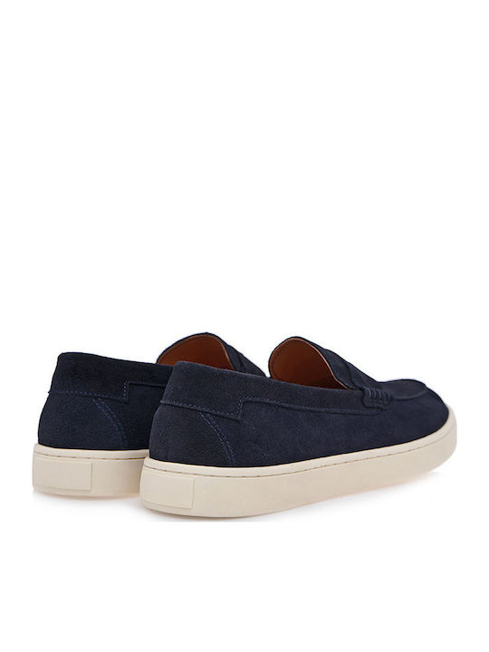 Suede Ανδρικά Loafers σε Μπλε Χρώμα