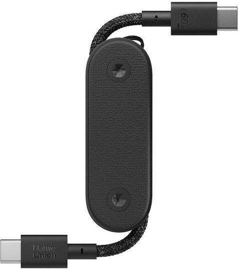 Native Union Union Retractable USB 2.0 Cable USB-C male - USB-C 60W Black 0.17m