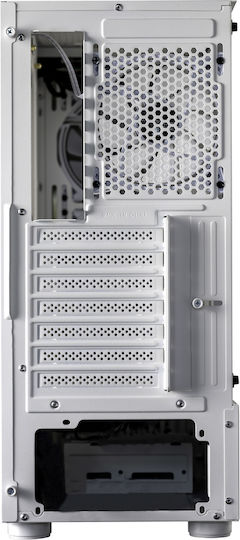 ProGaming Pro Gaming Bastion Midi Tower Computer Case with Side Window and ARGB Lighting White