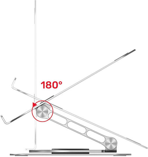 Unitek OT180SL01 Βάση Στήριξης για Laptop έως 16" Ασημί