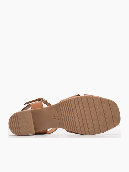 Leder Sandalen Tabac Braun