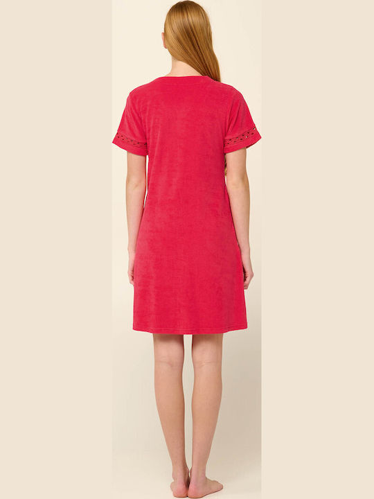 Vamp Damen Mini Kleid Strand Rot