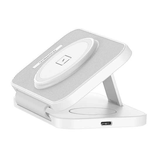 Choetech Φορτιστής Magsafe 15W Λευκός (T616-F)