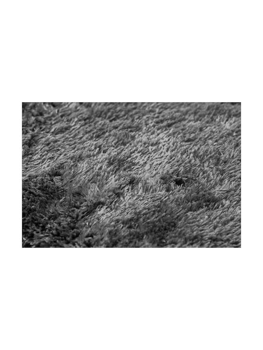 Madi Feathery Αντιολισθητικό Χαλί Ορθογώνιο Shaggy Black 160x230cm